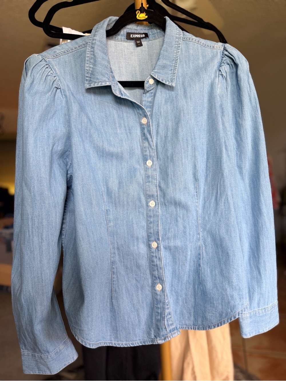 Express Light Blue Denim Shirt